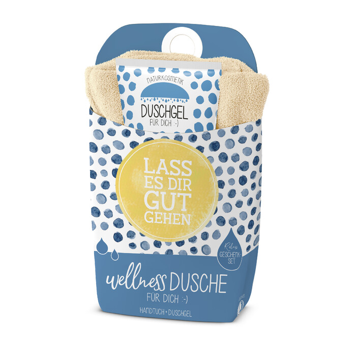 Geschenk-Set Wellnessdusche Lass es Dir gut gehen bunt