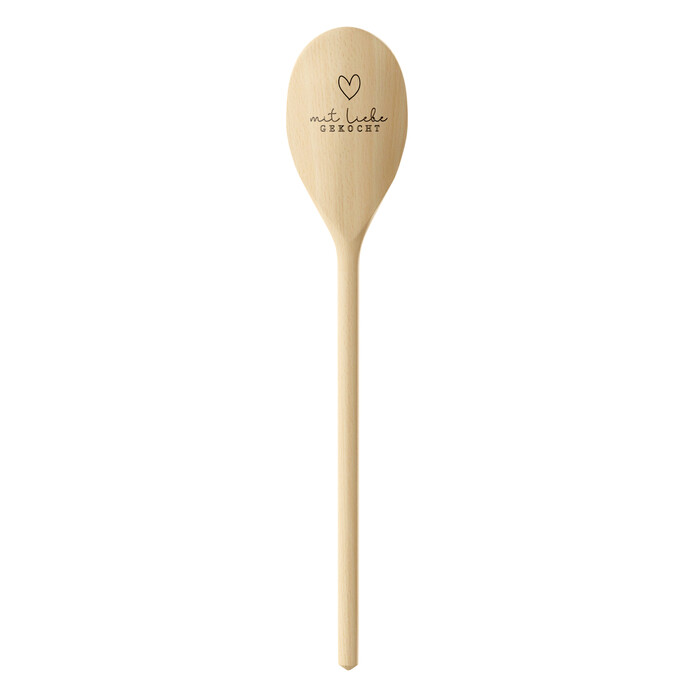 Kochlöffel mit Liebe gekocht 30 cm braun