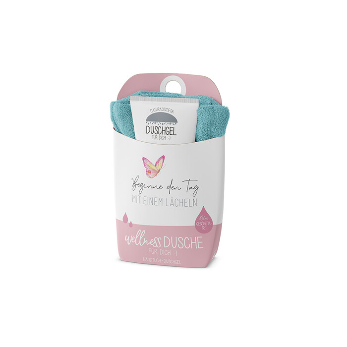 Geschenk-Set Wellnessdusche Beginne den Tag mit einem Lächeln