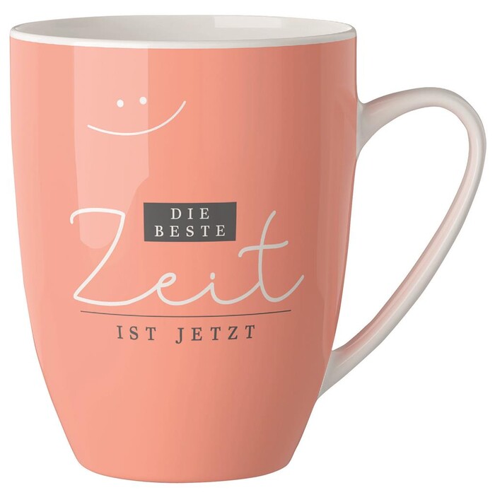 Tasse Die beste Zeit ist jetzt 250 ml rosa
