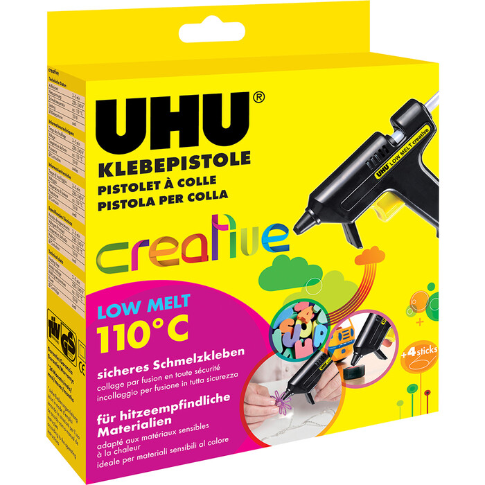 UHU Klebepistole Low Melt Creative inkl. 4 ovalen Patronen
