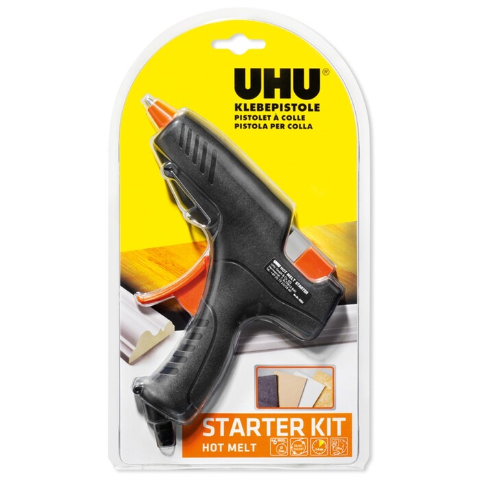 UHU Starter Kit Heißklebepistole mit 6 runden Patronen