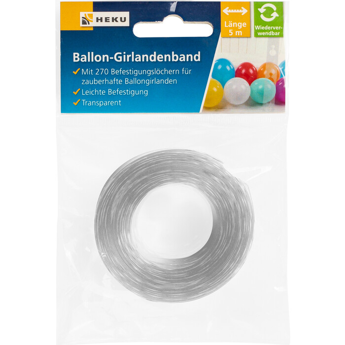 Ballon-Girlandenband 6 m transparent
