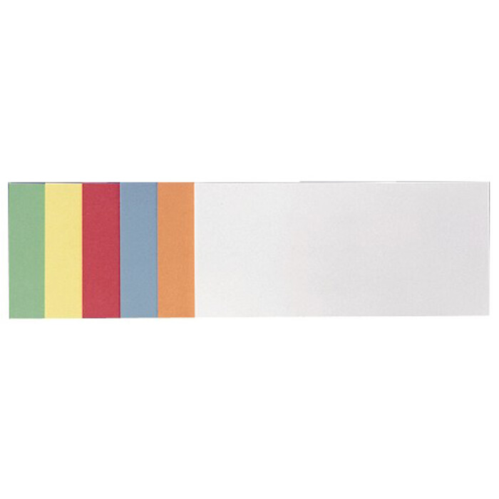 Moderationskarten rechteckig, 20,5 x 9,5 cm, 250 Stück, farblich sortiert