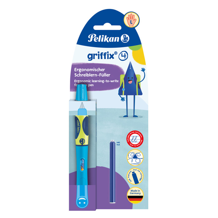 PELIKAN Füllhalter griffix für Linkshänder neon blau