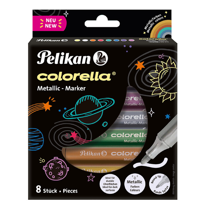 PELIKAN Colorella Fasermaler Metallic 8 Stück mehrere Farben
