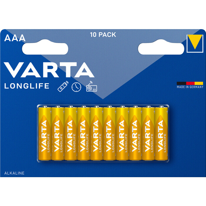 VARTA Micro AAA Batterie 10 Stück Longlife