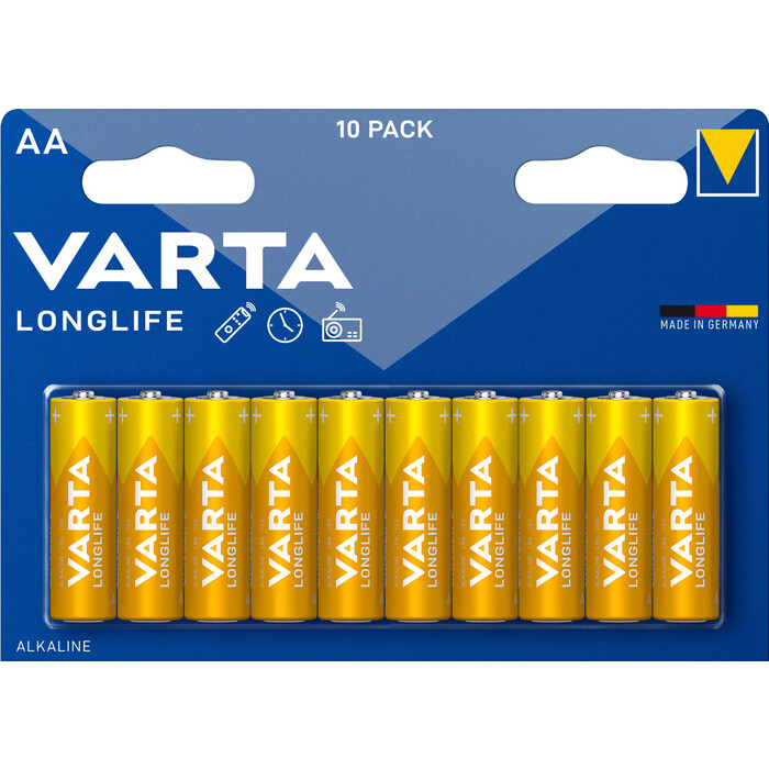 VARTA Mignon AA Batterie, 10 Stück, Longlife