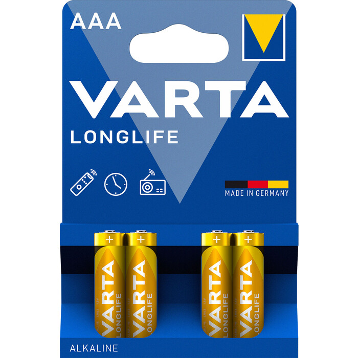 VARTA Micro AAA Batterie 4 Stück Longlife
