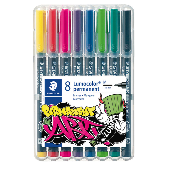 STAEDTLER® Lumocolor® Permanentmarker 1 mm 8 Stück mehrere Farben