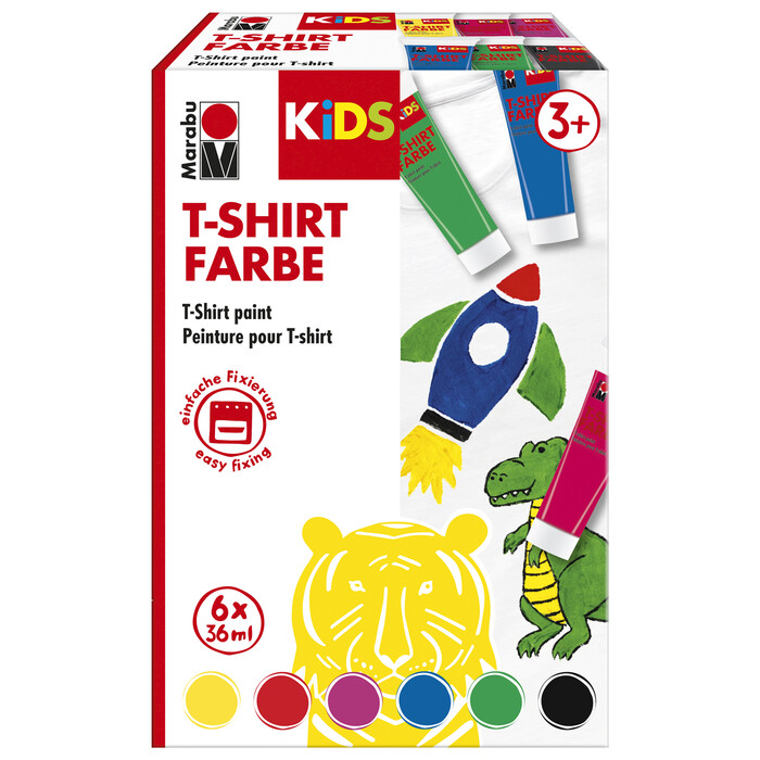 MARABU Kids T-Shirt Farben-Set 6 x 36 ml mehrere Farben