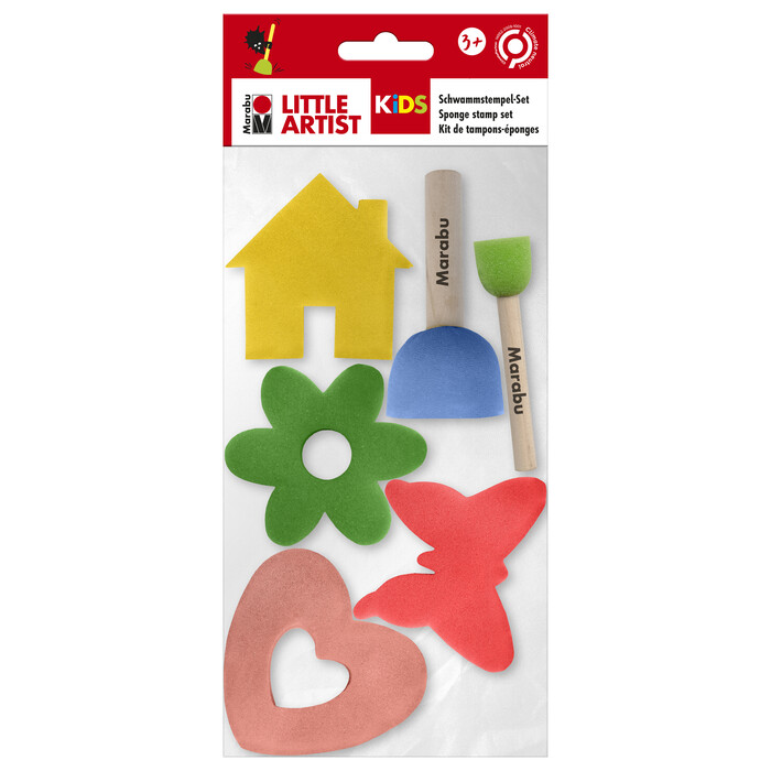 MARABU Kids Little Artist Schwammstempel-Set 6 Stück mehrfarbig