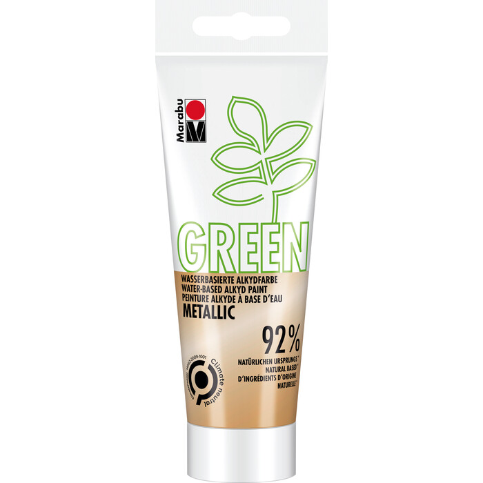 MARABU Green Wasserbasierte Alkydfarbe 100 ml metallic gold