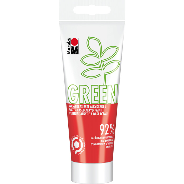 MARABU Green Wasserbasierte Alkydfarbe 100 ml hellrot