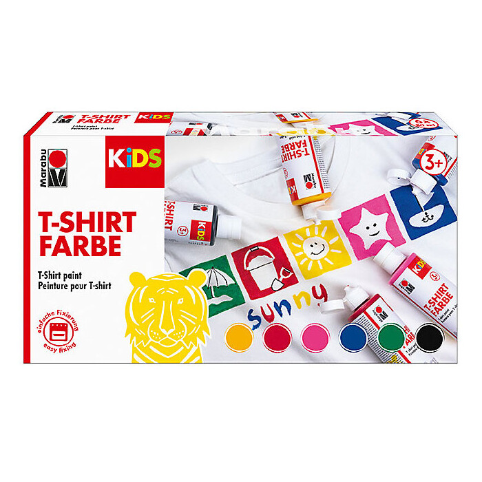 Marabu Kids T-Shirt Farbenset, 6 x 80 ml, mehrere Farben