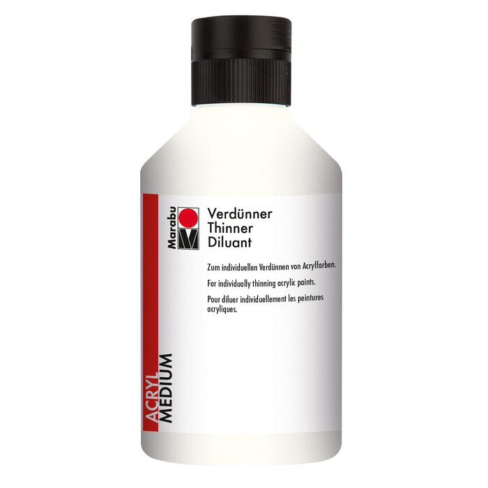 Marabu Acrylfarben Verdünner, 250 ml, transparent