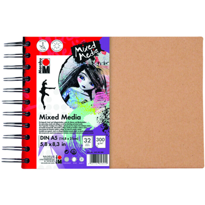 MARABU Mixed Media Ringbuch DIN A5 32 Blatt