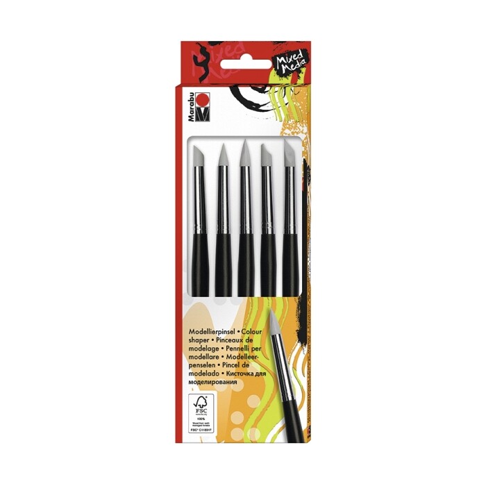 Marabu Modellierpinsel-Set, 5 Stück