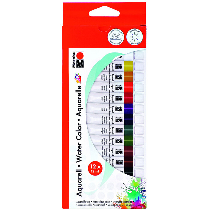 Marabu Aquarellfarben-Set 12 x 12 ml