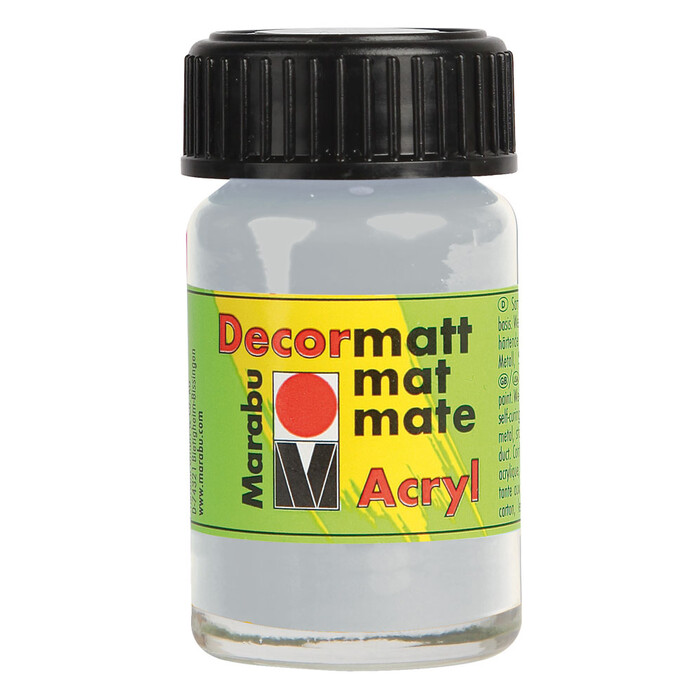 MARABU Acrylfarbe Decormatt Acryl 15 ml silber metallic