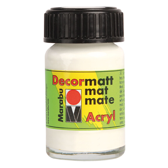 MARABU Acrylfarbe Decormatt Acryl 15 ml weiß