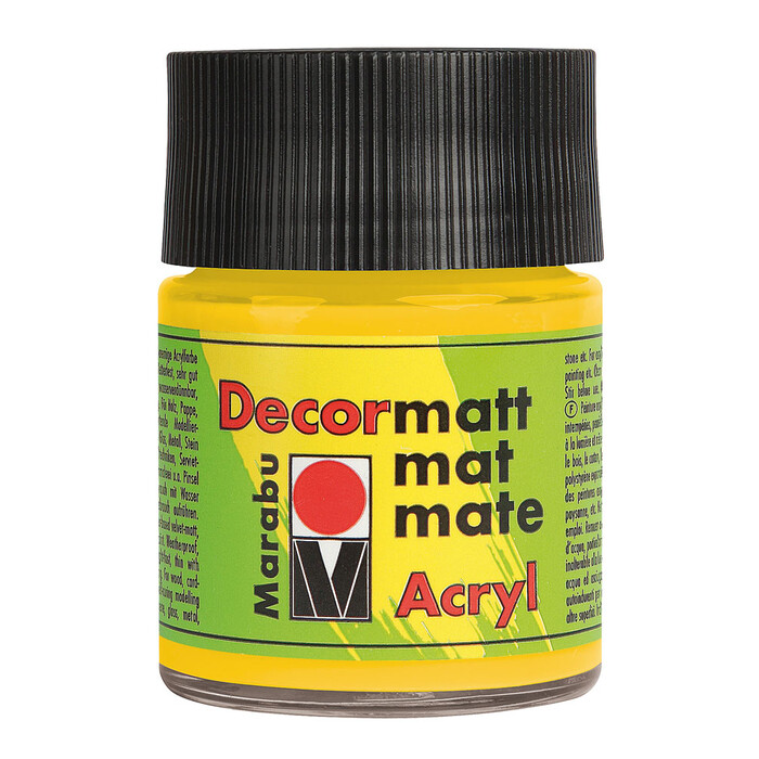 MARABU Acrylfarbe Decormatt Acryl 50 ml mittelgelb