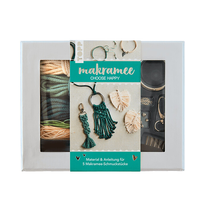 TOPP Makramee-Schmuckset Choose happy petrol/natur