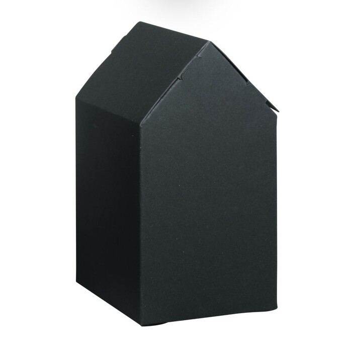 Faltschachtel Haus 7,5 x 7,5 x 14 cm 6 Stück schwarz
