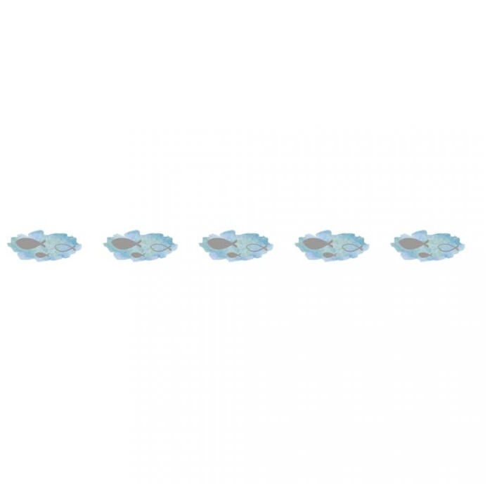 Washi Tape Fische mit Foliendruck 15 mm x 10 m blau