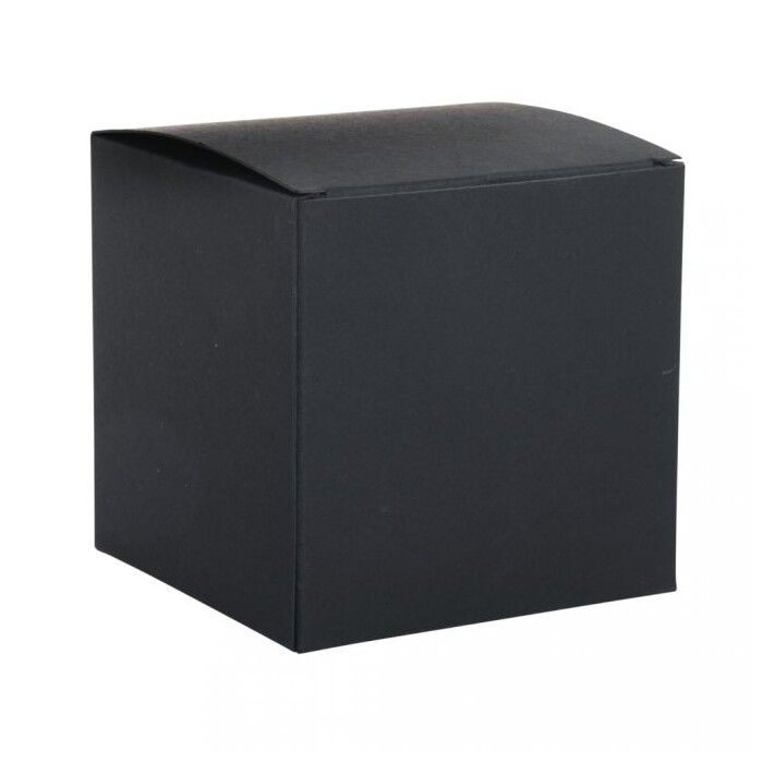 Faltschachtel 10 x 10 x 10 cm 3 Stück schwarz