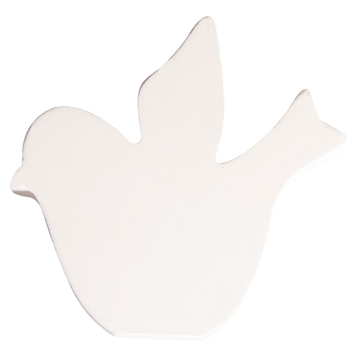 RAYHER MDF-Symbol Vogel 11 cm weiß