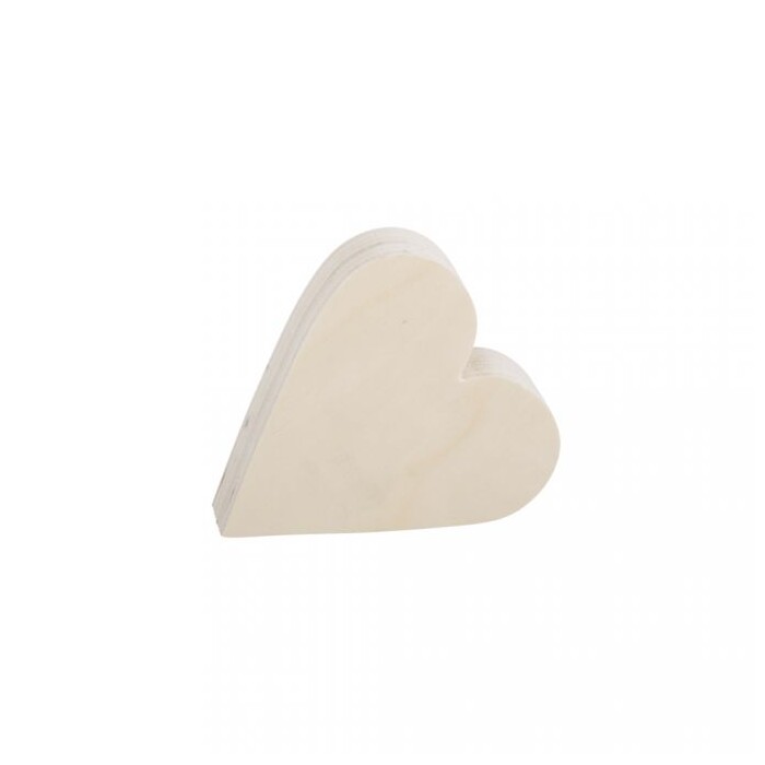 Holzherz 11 x 12 x 3 cm natur