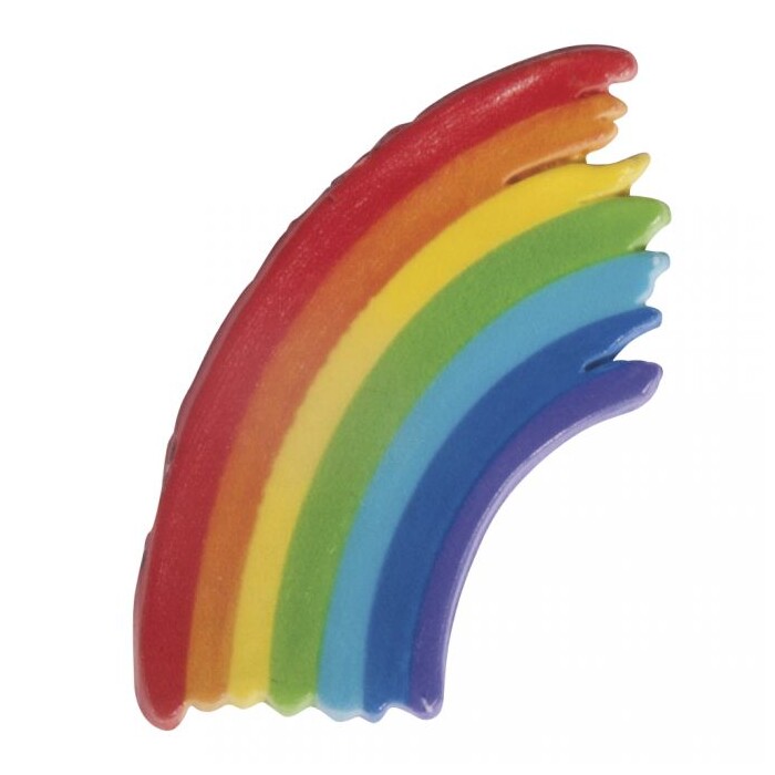 Wachsmotiv Regenbogen 4,5 x 6,5 cm bunt