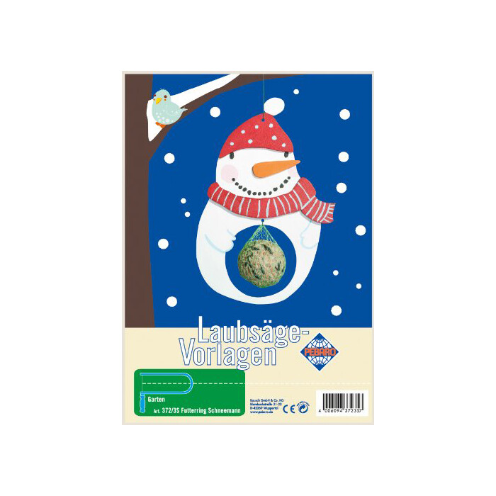 PEBARO Laubsägevorlage Futtering Schneemann