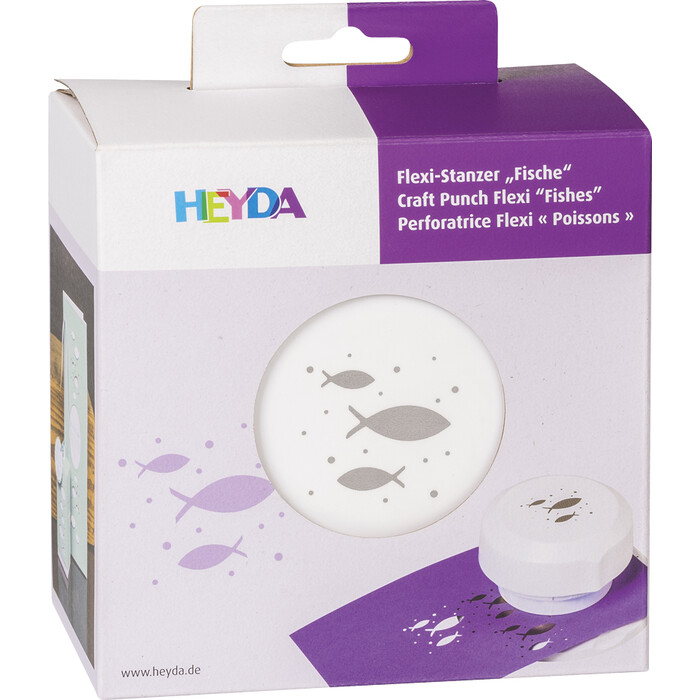 HEYDA Flexi-Motivstanzer Fische weiß