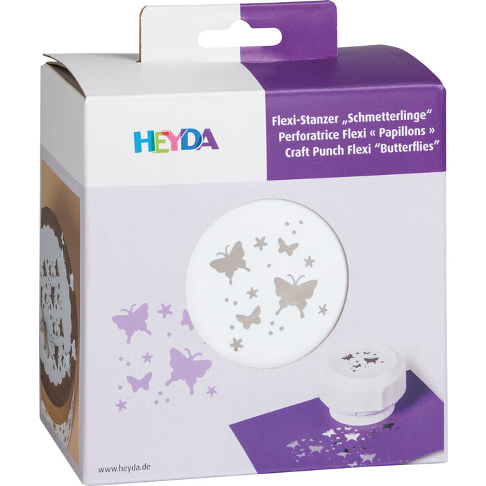 HEYDA Flexi-Motivstanzer Schmetterlinge weiß