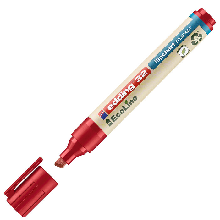 EDDING Flipchartmarker 32 Ecoline Keilspitze 1-5 mm rot
