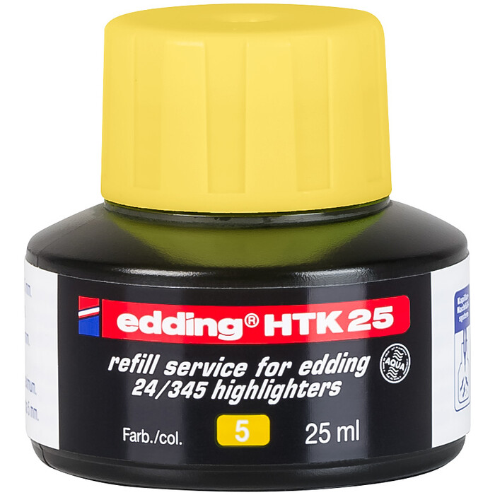 EDDING Nachfülltinte HTK25 für Textmarker 25 ml gelb