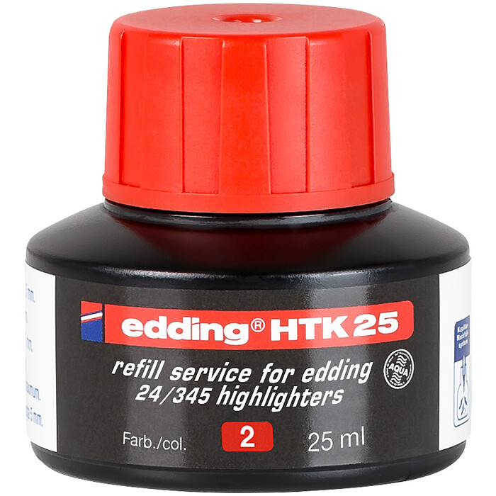 EDDING Nachfülltinte HTK25 für Textmarker 25 ml rot