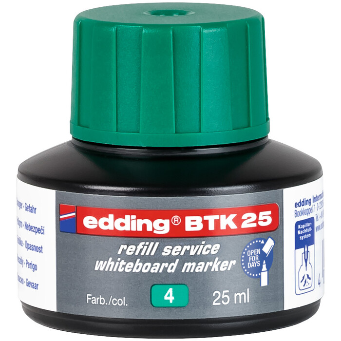 EDDING Nachfülltinte BTK25 für Whiteboardmarker 25 ml grün