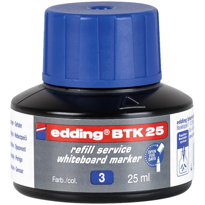 EDDING Nachfülltinte BTK25 für Whiteboardmarker 25 ml blau