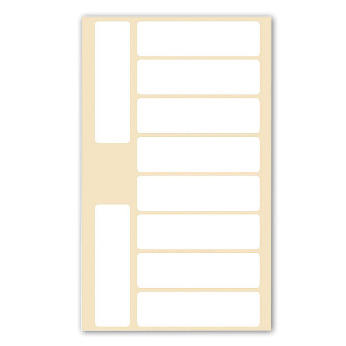 Etiketten 60 Stück 50 x 14 mm weiß