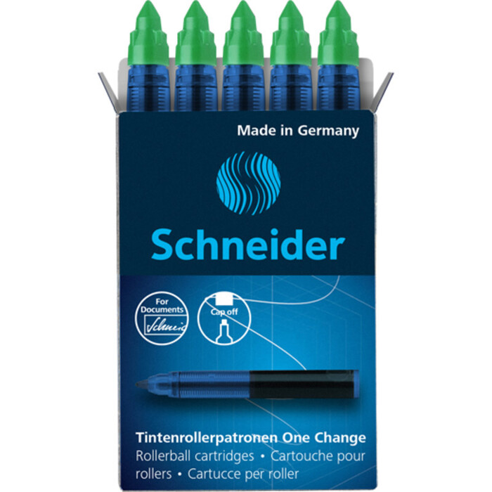 SCHNEIDER Tintenrollerminen One Change 0,6 mm 5 Stück grün
