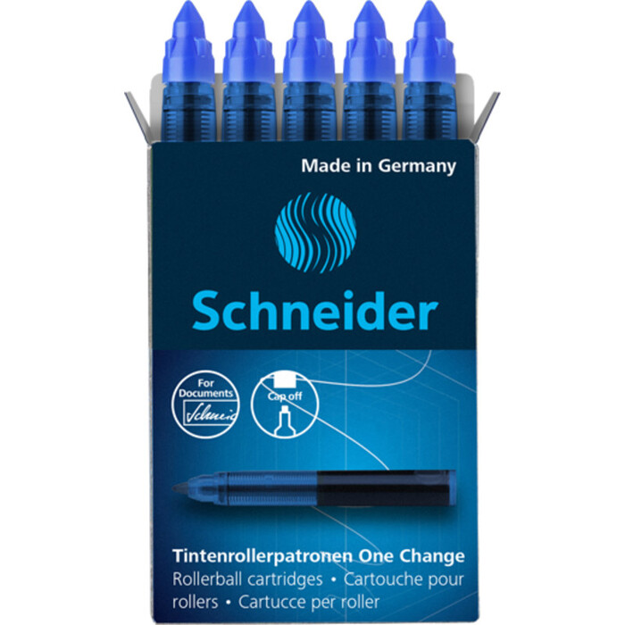 SCHNEIDER Tintenrollerminen One Change 0,6 mm 5 Stück blau