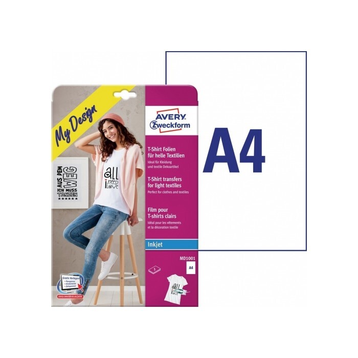 AVERY Zweckform Textilfolie für helle Textilien