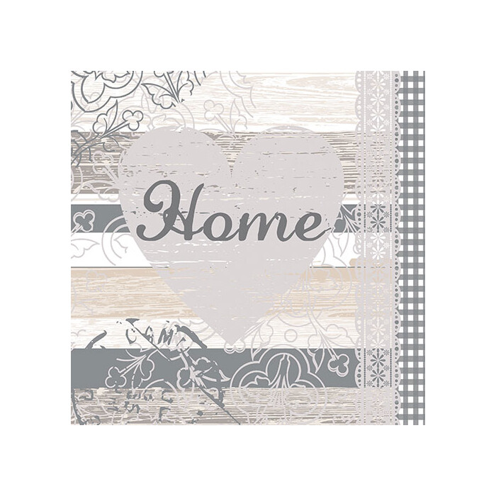 PAPSTAR Servietten Home 20 Stück 33 x 33 cm grau