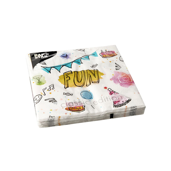 PAPSTAR Servietten Fun 20 Stück 33 x 33 cm bunt