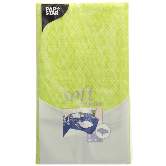 PAPSTAR Tischdecke Soft Selection 120 x 180 cm limonengrün