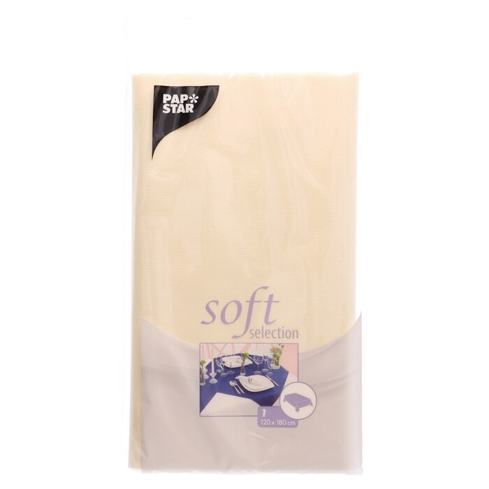 PAPSTAR Tischdecke Soft Selection 120 x 180 cm creme