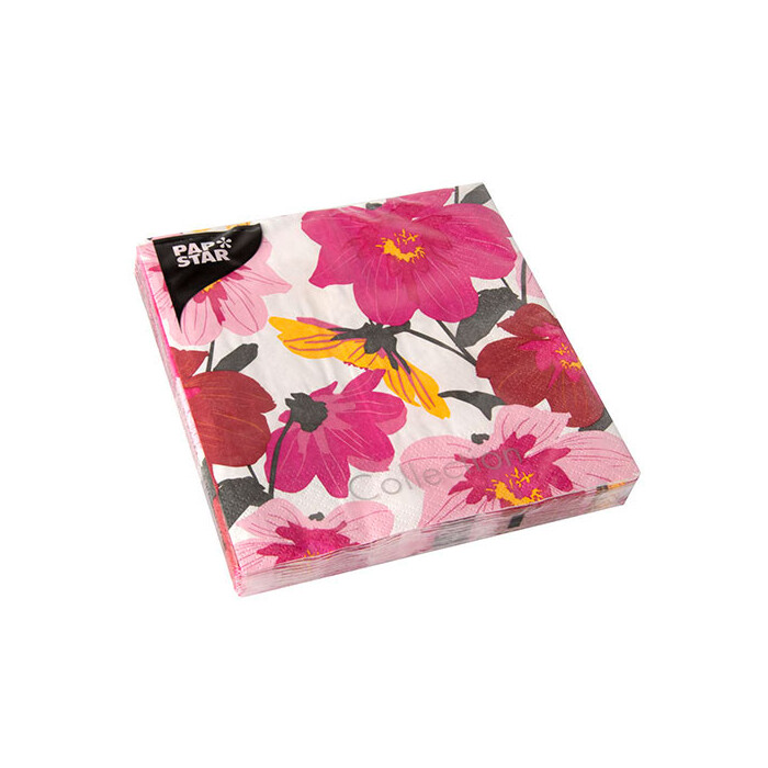 PAPSTAR Servietten Blomster 20 Stück 25 x 25 cm bunt
